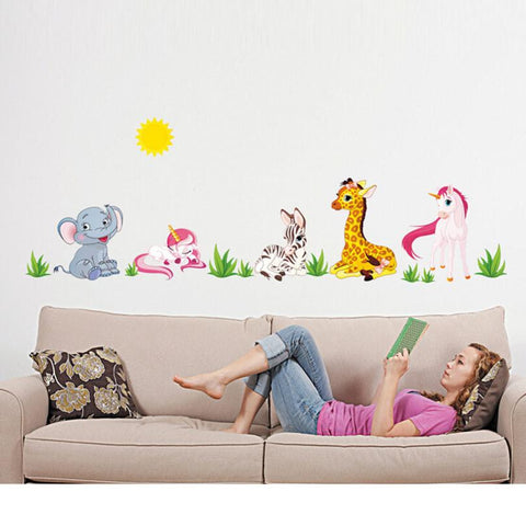 Super Deal 2016 Hot Sale Animal Pattern Removable Mural Wall Stickers Wall Decal Room Home Decor Mural Decal  XT