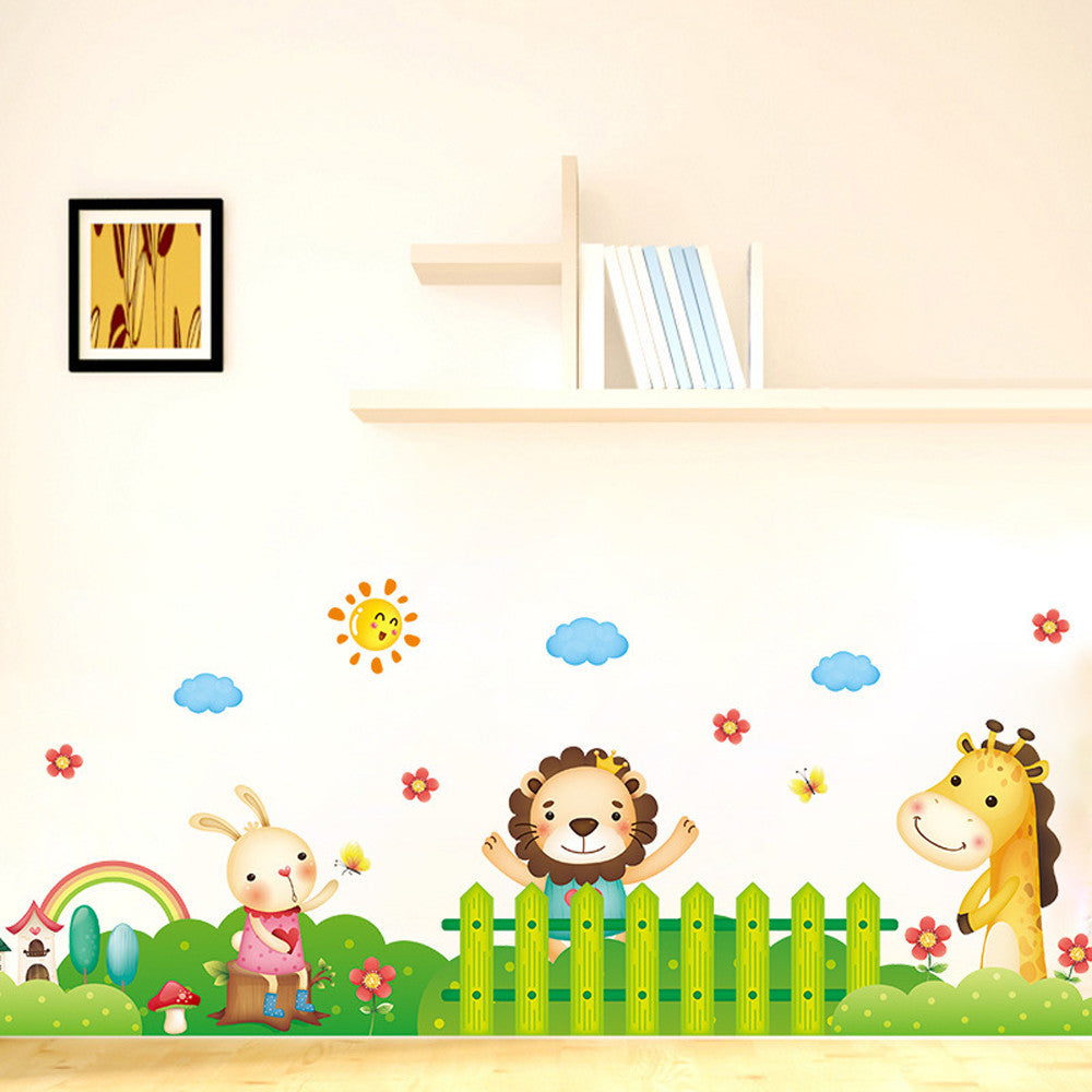 DIY Removable Room Home Decor Cartoon Animal Wall Stickers Giraffe Decal