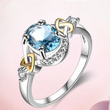 Alloy Engagement Ring with Crystal