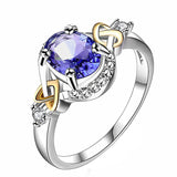 Alloy Engagement Ring with Crystal