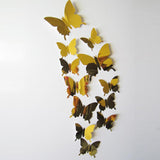 Wall Stickers Decal Butterflies 3D Mirror Wall Art Home Decors